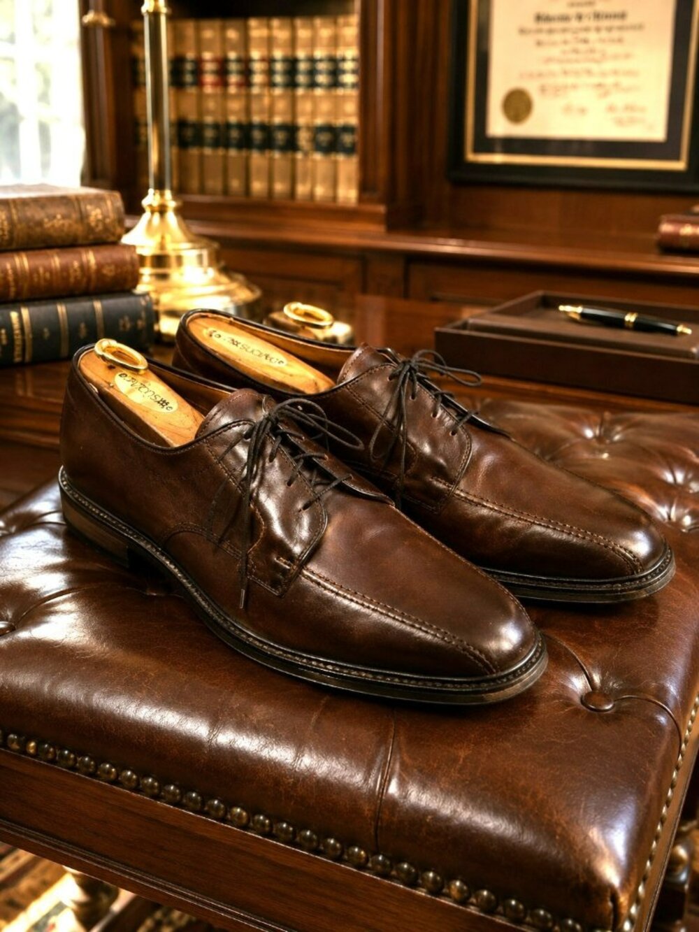 Allen Edmonds Hillcrest Leather Blucher Bicycle Toe Dress Shoe Men's 13A